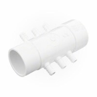 425-4000B 1.5 Spigot x 1.5 Slip x 0.75 in. 6 Ports Ribbed Barbs