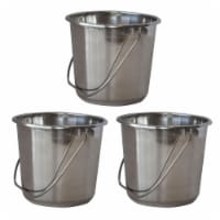 Stainless Steel Bucket Set, Small - 3 Piece