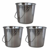Stainless Steel Bucket Set, Extra Large - 3 Piece