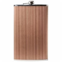 64 oz Stainless Steel Flask with Wood Wrap
