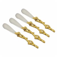 Elegance Gilt Leaf Vine Spreaders&#44; Silver & Gold - Set of 4