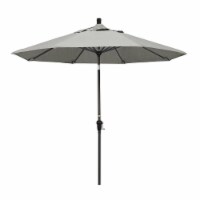 9 ft. Round Aluminum Market Umbrella, Sunbrella Granite