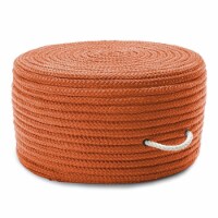 20 x 20 x 11 in. Simply Home Solid Pouf, Orange