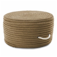 20 x 20 x 11 in. Simply Home Solid Pouf, Cafe Tostado