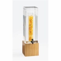 3 Gallon Square Infusion Beverage Dispenser - Bamboo