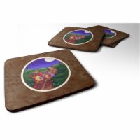 Trick or Treat Halloween Pug Foam Coaster, Set of 4