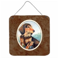 Long Hair Chocolate & Cream Dachshund Wall or Door Hanging Prints