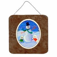 Snowman Bichon Frise Wall or Door Hanging Prints