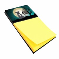 Halloween Scary Staffordshire Bull Terrier Blue Sticky Note Holder