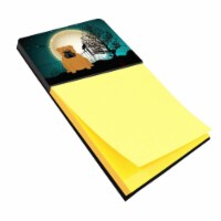 Halloween Scary English Bulldog Red Sticky Note Holder