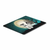 Halloween Scary Miniature Schanuzer Salt & Pepper Mouse Pad&#44; Hot Pad or Trivet
