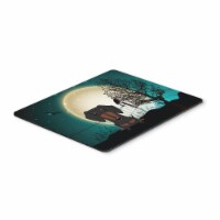 Halloween Scary Dachshund Black & Tan Mouse Pad&#44; Hot Pad or Trivet