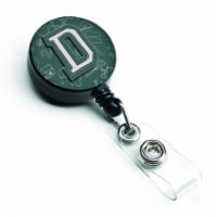 Letter D Back to School Initial Retractable Badge Reel