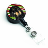 Gordon Setter Candy Cane Holiday Christmas Retractable Badge Reel