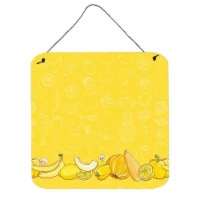 Fruits & Vegetables in Yellow Wall or Door Hanging Prints