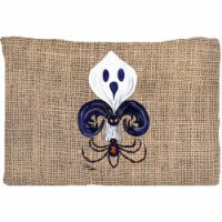 20.5 x 30 in. Halloween Ghost Spider Bat Fleur De Lis Moisture Wicking Fabric Standard Pillow
