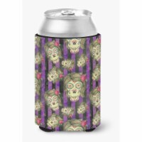 Watecolor Day of the Dead Halloween Can or Bottle Hugger