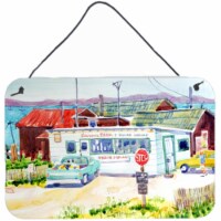Seafood Shack for fresh shrimp Indoor Aluminium Metal Wall Or Door Hanging Prints