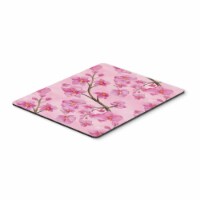 Watercolor Pink Flowers Mouse Pad&#44; Hot Pad or Trivet