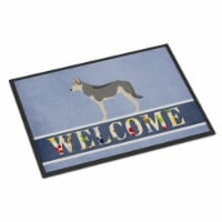 Saarloos Wolfdog Welcome Indoor or Outdoor Mat - 24 x 36 in.