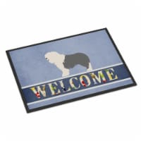Old English Sheepdog Welcome Indoor or Outdoor Mat - 24 x 36 in.