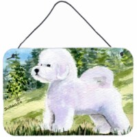 8 x 12 in. Bichon Frise Indoor Aluminium Metal Wall Or Door Hanging Prints