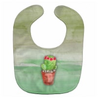 Cactus Green Watercolor Baby Bib