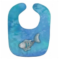 Blue Fish Watercolor Baby Bib