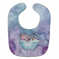 Elephant Bathing Watercolor Baby Bib