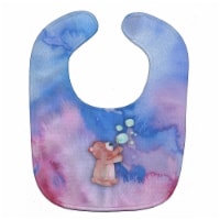 Bear and Bubbles Watercolor Baby Bib
