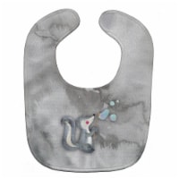 Skunk and Bubbles Watercolor Baby Bib