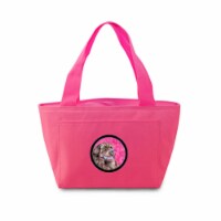 Pink Newfoundland Zippered Insulated School Washable And Stylish Lunch Bag Cooler