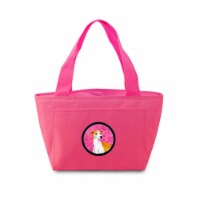 Pink Whippet Zippered Insulated School Washable And Stylish Lunch Bag Cooler