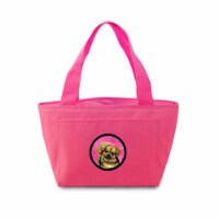 Pink Tibetan Spaniel Zippered Insulated School Washable And Stylish Lunch Bag Cooler