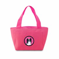 Pink Papillon Zippered Insulated School Washable And Stylish Lunch Bag Cooler