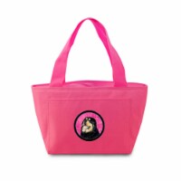 Pink Tibetan Mastiff Zippered Insulated School Washable And Stylish Lunch Bag Cooler