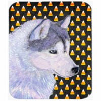 Siberian Husky Candy Corn Halloween Portrait Mouse Pad&#44; Hot Pad Or Trivet