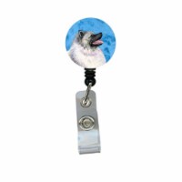 Keeshond Retractable Badge Reel Or Id Holder With Clip