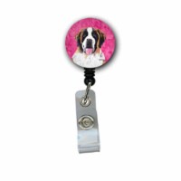 Saint Bernard Retractable Badge Reel Or Id Holder With Clip