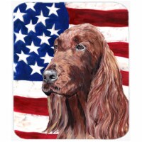 15 X 12 In. Irish Setter USA American Flag Glass Cutting Board Large Size