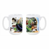 Eggplant and New Orleans Beers Dishwasher Safe Microwavable Ceramic Coffee Mug 15 oz.