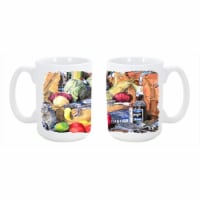 Barqs and Crabs Dishwasher Safe Microwavable Ceramic Coffee Mug 15 oz.
