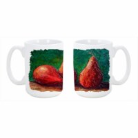 Pears Dishwasher Safe Microwavable Ceramic Coffee Mug 15 oz.