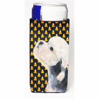 Dandie Dinmont Terrier Candy Corn Halloween Portrait Michelob Ultra s for slim cans