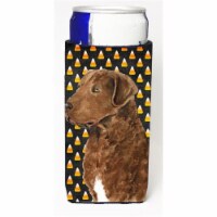 Chesapeake Bay Retriever Wheaten Candy Corn Halloween Portrait Michelob Ultra s For Slim Cans
