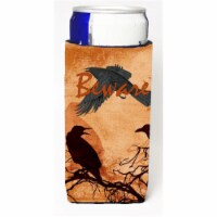Beware Of The Black Crows Halloween Michelob Ultra bottle sleeves For Slim Cans - 12 oz.