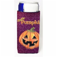Hello Pumpkin Halloween Michelob Ultra bottle sleeves For Slim Cans - 12 oz.