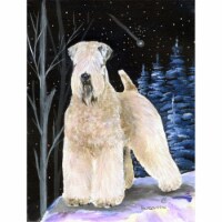 Starry Night Wheaten Terrier Soft Coated Flag - Garden Size, 11 x 15 in.