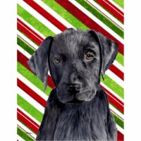 Labrador Candy Cane Holiday Christmas Flag - Garden Size, 11 x 15 in.