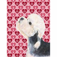 11 x 15 In. Dandie Dinmont Terrier Hearts Love Valentines Day Flag, Garden Size